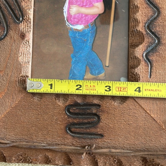 Branded Wood Frame w/ Barbed Wire - Picture 6 of 7